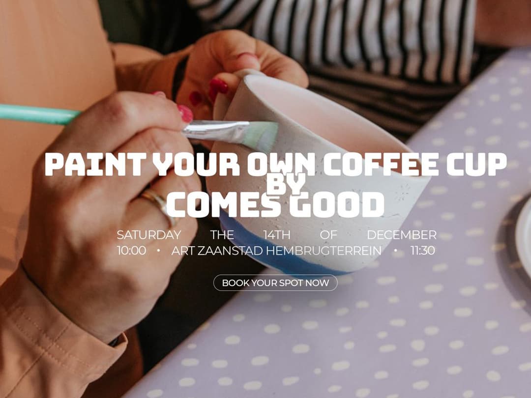 Paint your own coffee cup + coffee bar event